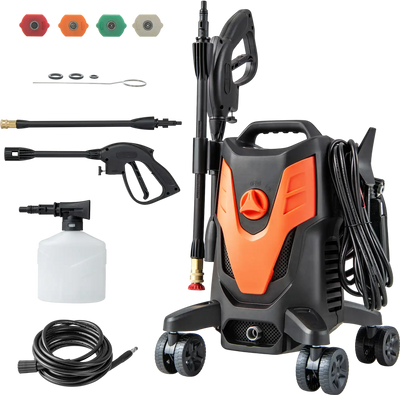 Costway 2400 PSI 1.7 GPM Electric Pressure Washer 4-Wheel 34612987 New