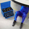 24-inch blue tool chest with 6 drawers, featuring heavy-duty steel, for garage and workshop organization.