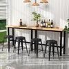24 Inch Set of 4 Cafe Side Chairs with Rubber Feet and Removable Back-Black - Gallery View 1 of 9