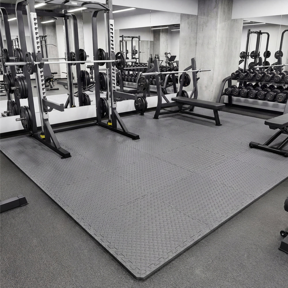 24Tiles 1/2" Puzzle Exercise Floor Mats-Gray - Gallery View 1 of 10