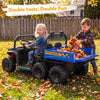 24V 2-Seater Kids Ride on Dump Truck 4WD with Electric Dump Bed and Lights-Navy - Gallery View 1 of 10