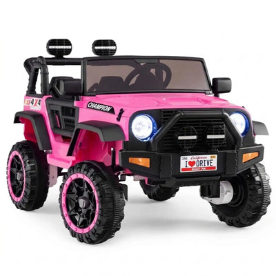 Costway 24V 2-Seater Kids Ride-On Truck 2WD/4WD Lockable Doors Music 52523882 New