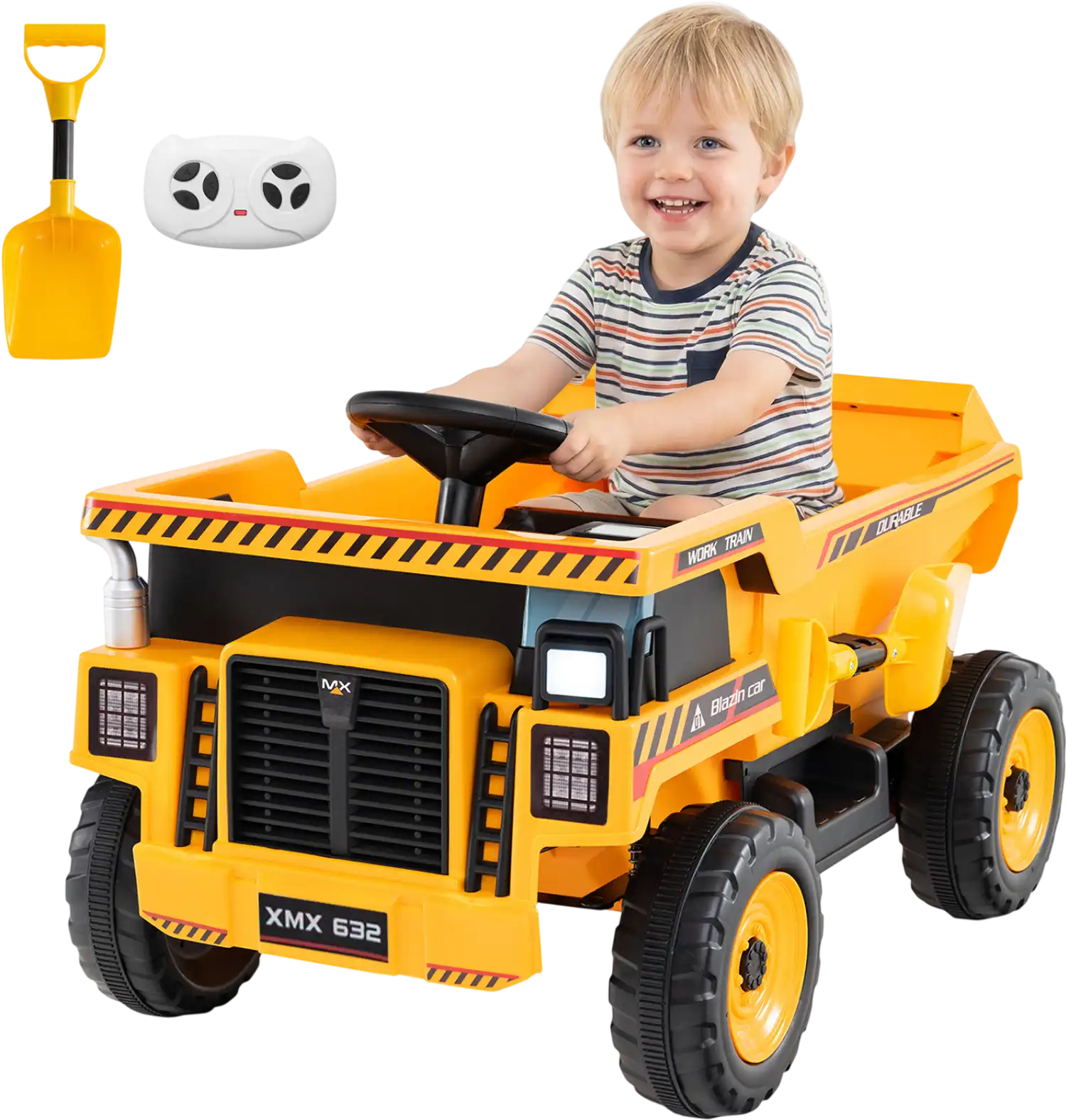 Costway 24V Ride-On Construction Dump Truck w/ Remote Control 99696063 New