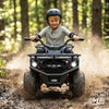 24V Electric Ride On Quad with LED Headlights-Black - Gallery View 1 of 11