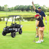 24V Kids Golf Cart 4WD 2-Seater Ride on Car with Storage Trunk and Horn-Black - Gallery View 1 of 12