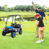 24V Kids Golf Cart 4WD 2-Seater Ride on Car with Storage Trunk and Horn-Blue - Gallery View 1 of 13