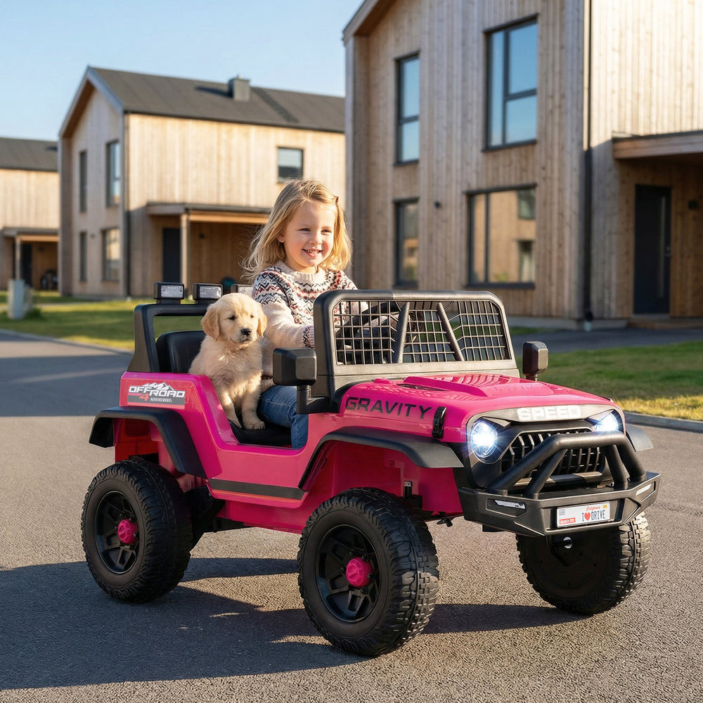 24V Ride On Car for Kids with Parent Remote Control and Music-Pink - Gallery View 1 of 10
