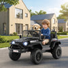 24V Ride On Car for Kids with Parent Remote Control and Music-Black - Gallery View 1 of 10