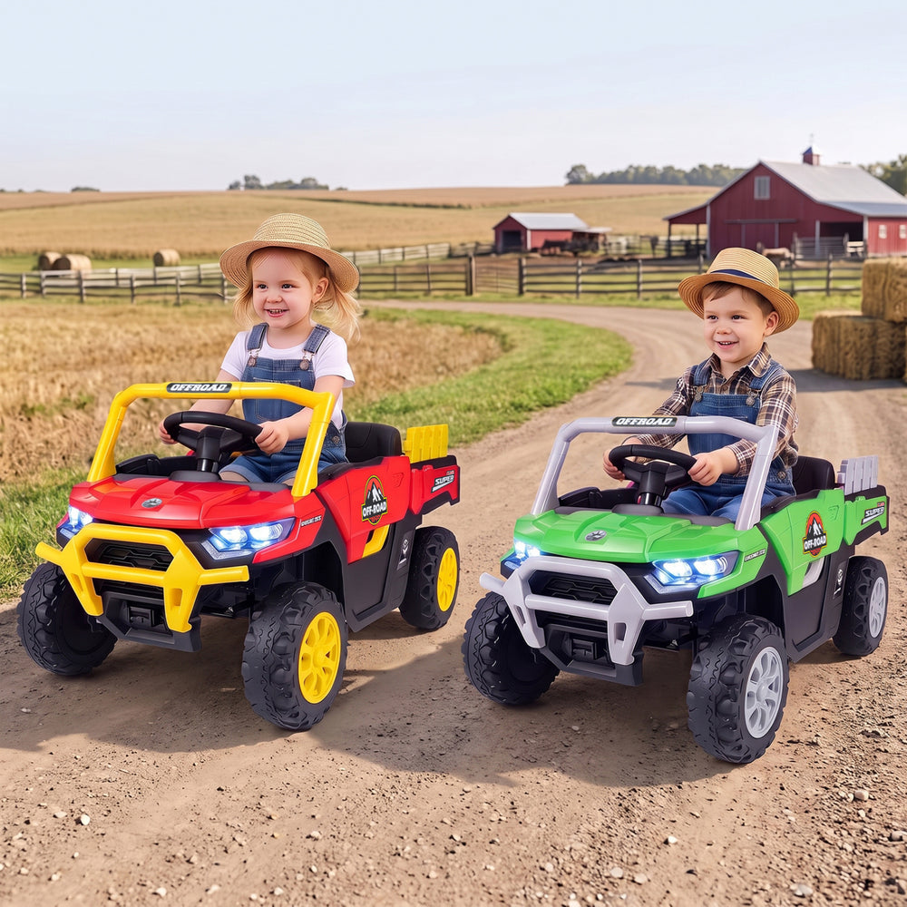 24V Ride On Dump Truck Car Off-Road with Remote Control and Music-Green - Gallery View 1 of 11