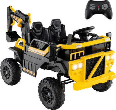 Costway 24V 4WD 2-Seater Ride On Excavator w/ Remote Control Digging Arm 54652617 New