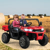 24V Ride On Kids Car with Dump Bed and Remote Control-Red - Gallery View 1 of 9