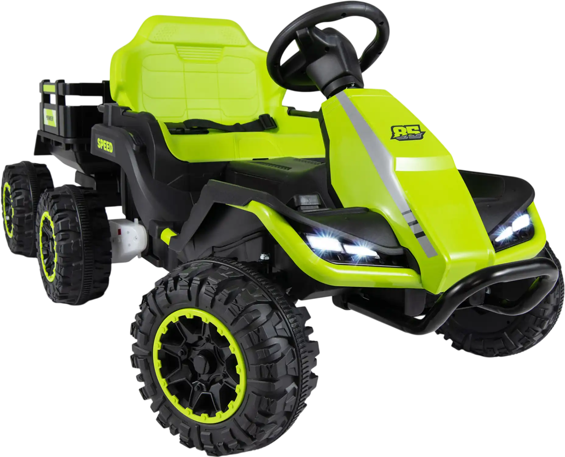 Costway 24V Kids Ride-On Tractor Truck w/ Detachable Trailer Music 85037720 New