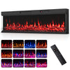 24/40/50/60 Inch 3-Sided Built-in Electric Fireplace Insert with 12 Flame Colors-60" - Gallery View 1 of 1