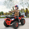 12 V Kids Electric 4-Wheeler ATV Quad with MP3 and LED Lights-Red - Gallery View 1 of 12