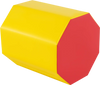Yellow octagon gymnastics mat with waterproof cover, ideal for training skills in gymnastics, cheerleading, and martial.