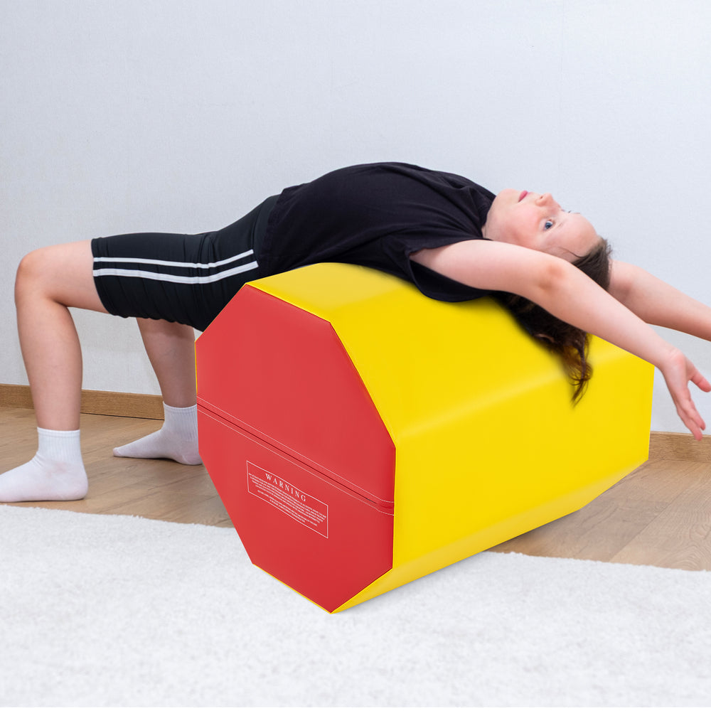24.5 Inch x 24.5 Inch Octagon Gymnastics Mat with Waterproof Zippered Cover-Yellow - Gallery View 1 of 10