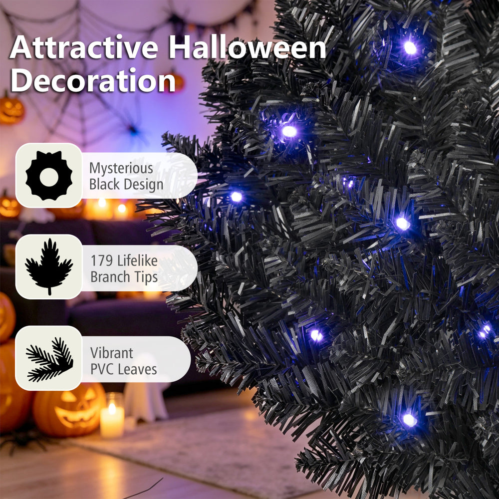 24-inch pre-lit artificial Christmas wreath with 143 branch tips, 50 warm white LED lights, and natural pine cones for decoration.