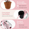 Removable woven basket in elegant pink with 11 lbs capacity, perfect for storage on the 24-inch beach cruiser bike.