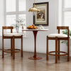 24-inch counter height bar stools set of 2 with beige linen fabric and wooden frames, perfect for kitchen islands.