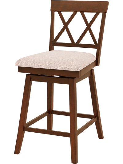 Costway Counter Height Bar Stools w/ Backrest Upholstered Seat 24/29