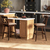 24 Inch Counter Height Barstools Set of 4 with Backrest and Upholstered Seat Cushion-29 inch - Gallery View 1 of 9