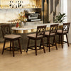 24 Inch Counter Height Barstools Set of 4 with Backrest and Upholstered Seat Cushion-24 Inch - Gallery View 1 of 9