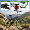 24-inch kids mountain bike in black features adjustable seat, 7-speed derailleur, and front and rear reflectors for safety.