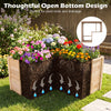 L-shaped wooden raised garden bed made of natural fir wood, featuring an open-ended base for optimal drainage and plant.