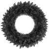 24-inch Halloween wreath with 35 purple LED lights, designed for easy wall or door display to elevate spooky decor.
