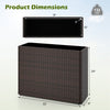 24-inch tall raised garden bed made of weatherproof PE rattan, featuring a sturdy frame and included liner for planting.