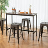 24 Inch Set of 4 Tolix Style Counter Height Barstool Stackable Chair-Gun - Gallery View 1 of 10