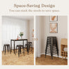 Stackable 24-inch Tolix style barstools in gun color, featuring a durable metal design for kitchen or home bar use.