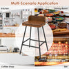 Counter height bar stool with a 24" rubber wood seat and metal legs, perfect for kitchens, dining rooms, and bars.