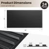 Black PVC slat wall panel dimensions, 48" x 24", part of a 24-pack for elegant interior wall decoration.