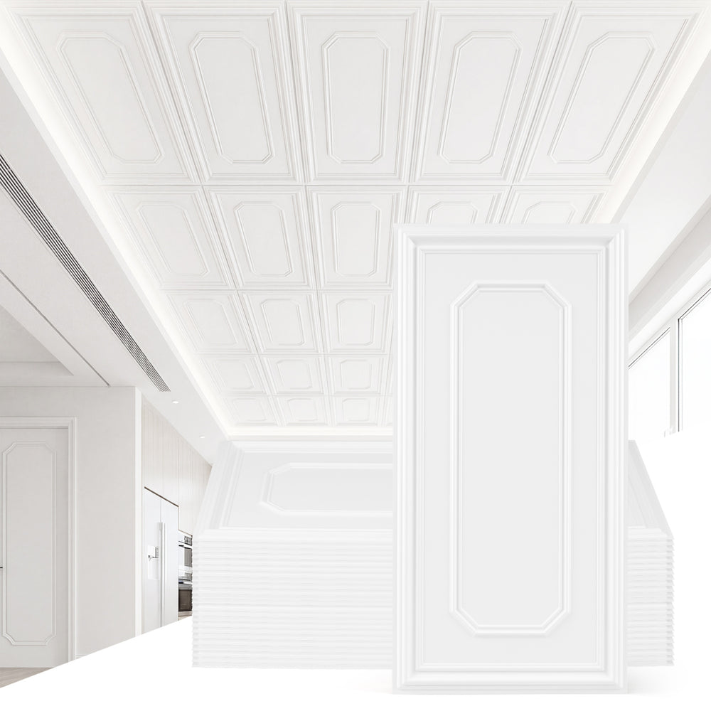 24 Pieces Ceiling Tiles Decorative PVC Ceiling Covering Panels - Gallery View 1 of 12