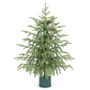 24" pre-lit tabletop Christmas tree with realistic PE branch tips and rotating musical base for festive holiday decor.