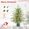24" pre-lit tabletop Christmas tree with rotating musical base, featuring 35 LED lights and realistic PE branch tips.