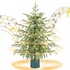 24" pre-lit tabletop Christmas tree with rotating musical base, 35 LED lights, and realistic PE branch tips for festive decor.