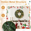 24” pre-lit Christmas wreath with 90 frosted branch tips, red berries, and warm white LED lights for festive decor.