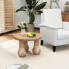 Solid mahogany wood coffee table with smooth round edges, ideal for holding drinks and snacks in your living room or.