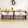 24 Inch Boucle Counter Stools Set of 4 with Curved Backrest - Gallery View 1 of 8