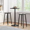 24-inch modern cocktail table with obsidian-patterned MDF top and black metal base, perfect for compact spaces and.