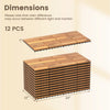 Acacia wood interlocking deck tiles, 24 x 12 inches, 12 pieces, waterproof design for outdoor and indoor use.