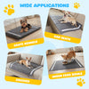 Charcoal dog pee pads in various settings, featuring 6-layer construction for superior absorption and leak prevention.