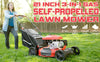 Powersmart DB2194SR 3-In-1 Self-Propelled Lawn Mower 21" 170cc Gas Red New