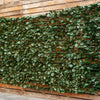 Faux ivy leaf decorative privacy fence with realistic green leaves, 40 x 95 inches, ideal for indoor and outdoor use.