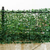 Faux ivy leaf privacy fence panel featuring realistic green leaves, ideal for indoor and outdoor decoration and privacy.