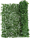 Faux ivy leaf privacy fence panel rolled out, 40 x 95 inches, perfect for creating privacy and lush greenery indoors or.
