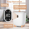 25L towel warmer bucket in white with LCD display, 2 temperature settings, and timer function for heating towels and.