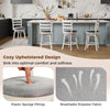 25" swivel barstool with upholstered seat, elastic sponge filling, and breathable polyester fabric for optimal comfort.